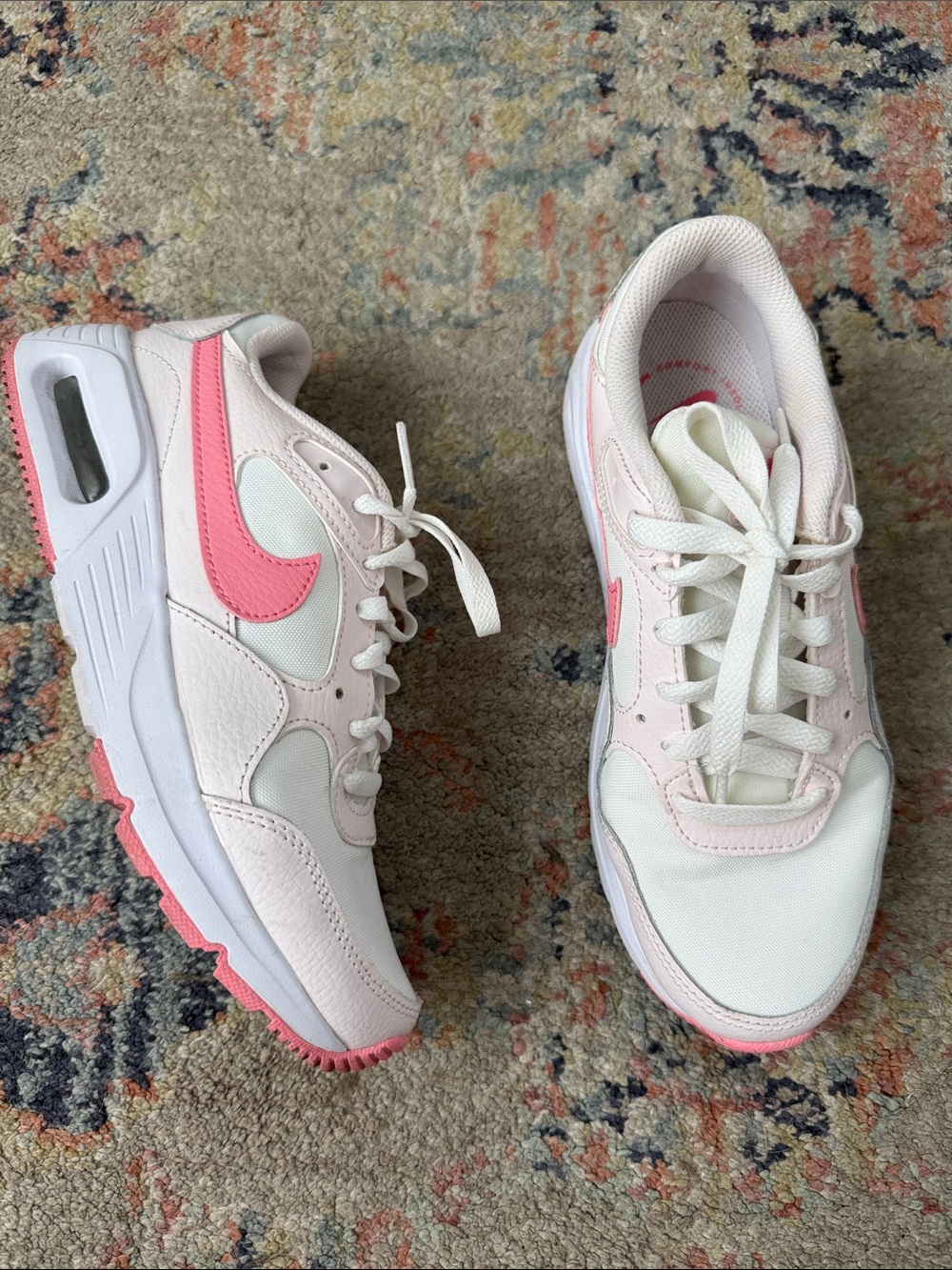 Nike Women’s White and Pink Air Max Sneakers